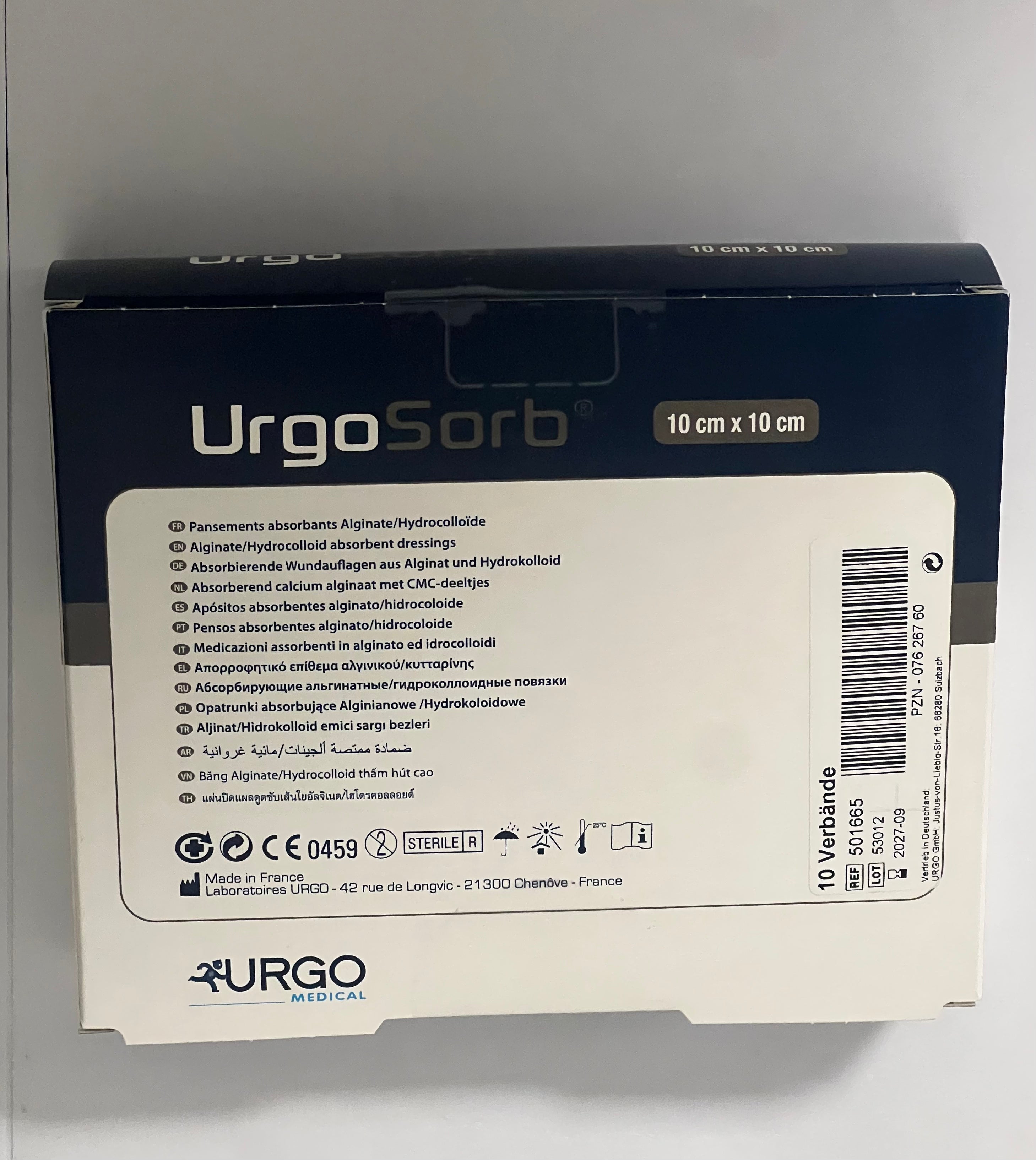 UrgoMedical - UrgoSorb Alginate - 10cm x 10cm - 501665