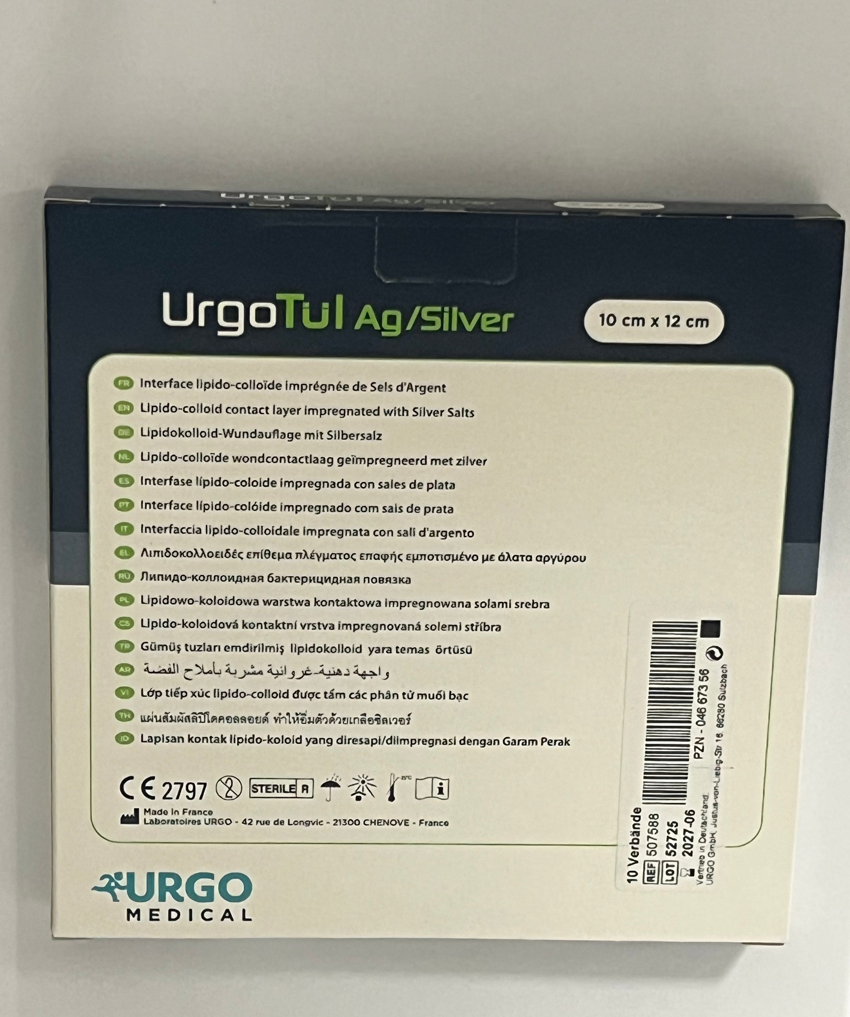 UrgoMedical - Urgotül - Ag silver - 10 cm x 12 cm - 507588