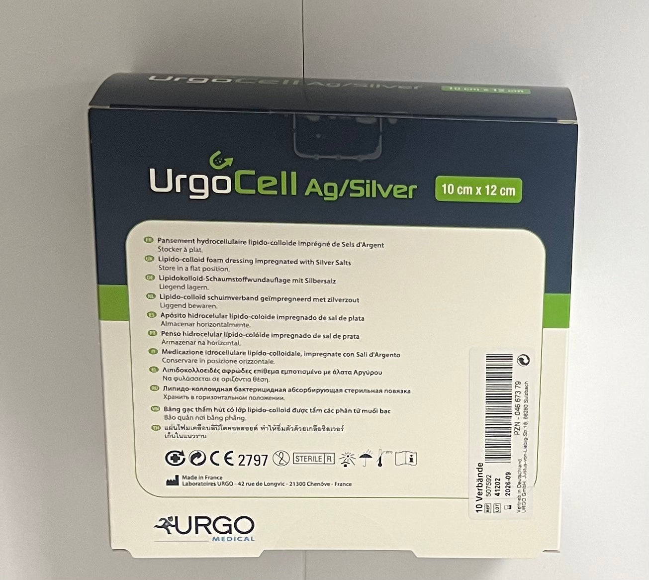 UrgoMedical - UrgoCell Ag/Silver - 10cm x 12cm - 507592