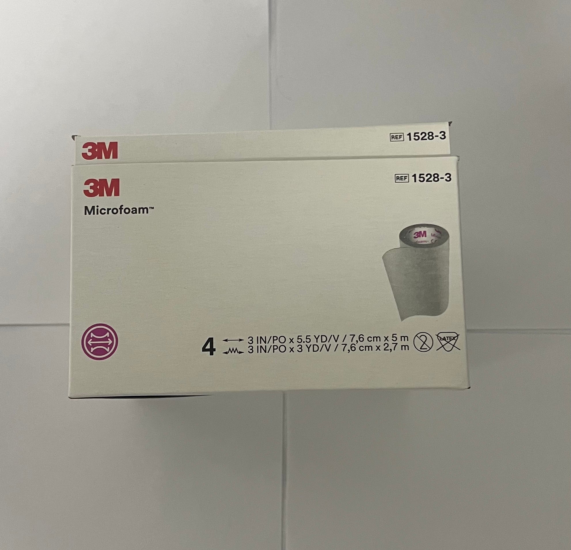 3M Microfoam - Surgical Fixation Tape - 7.6 cm x 5 m - 1528-3