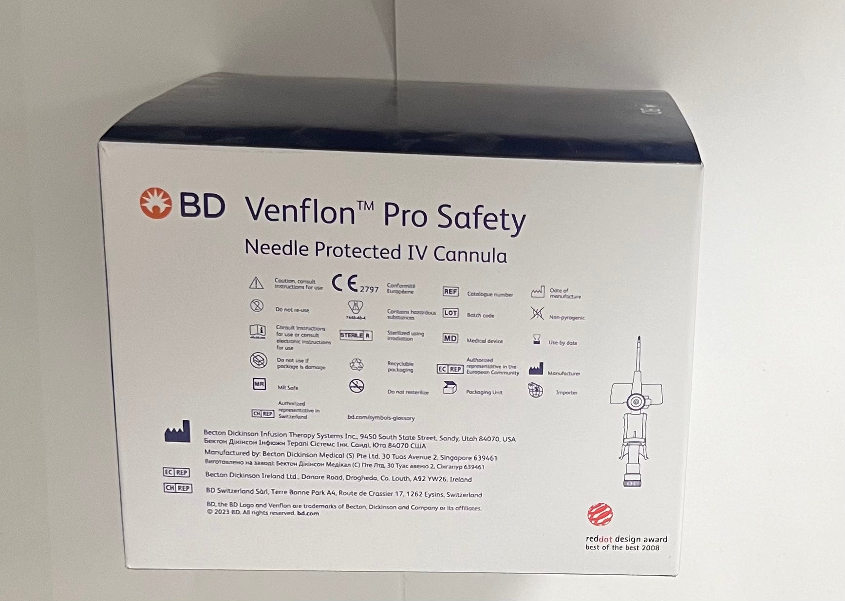 BD - Venflon - Pro Safety Needle Protected IV (22G) - 50 stuks per doos