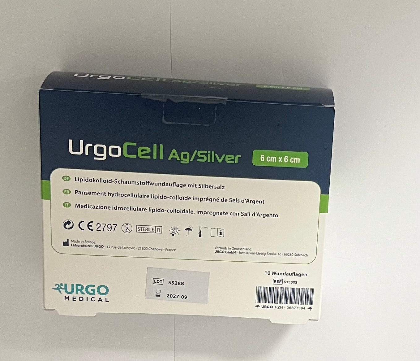 UrgoMedical - UrgoCell Ag/Silver - 6cm x 6cm - 513002