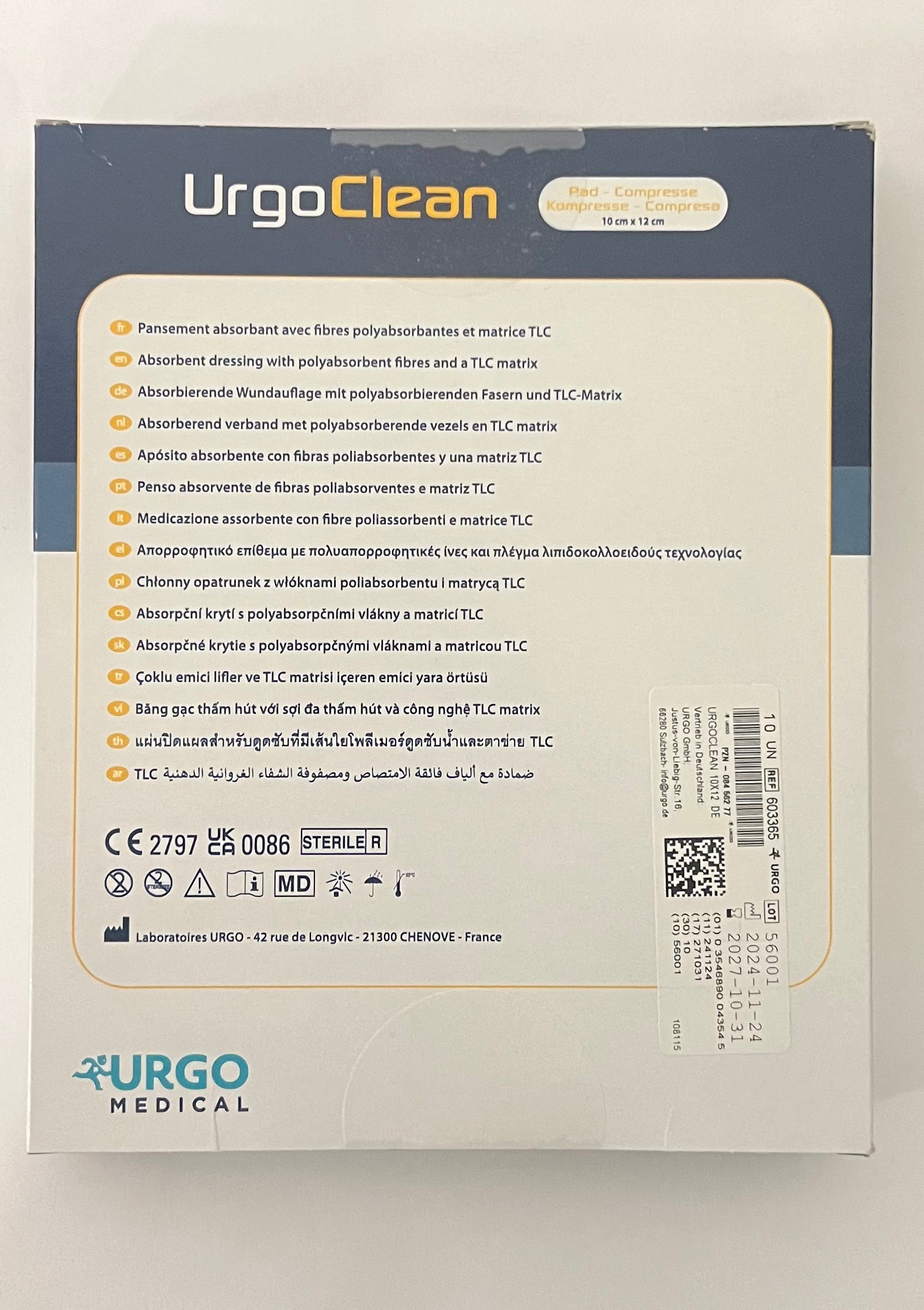 UrgoClean - Compresse - 10cm x 12cm - 603365
