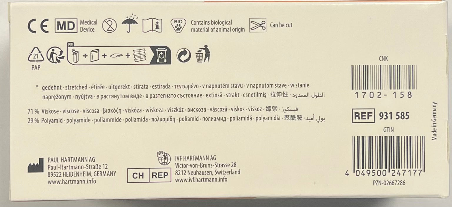 Hartmann Varolast - 10cm x 10cm - 931585 - wondzorg Hartmann
