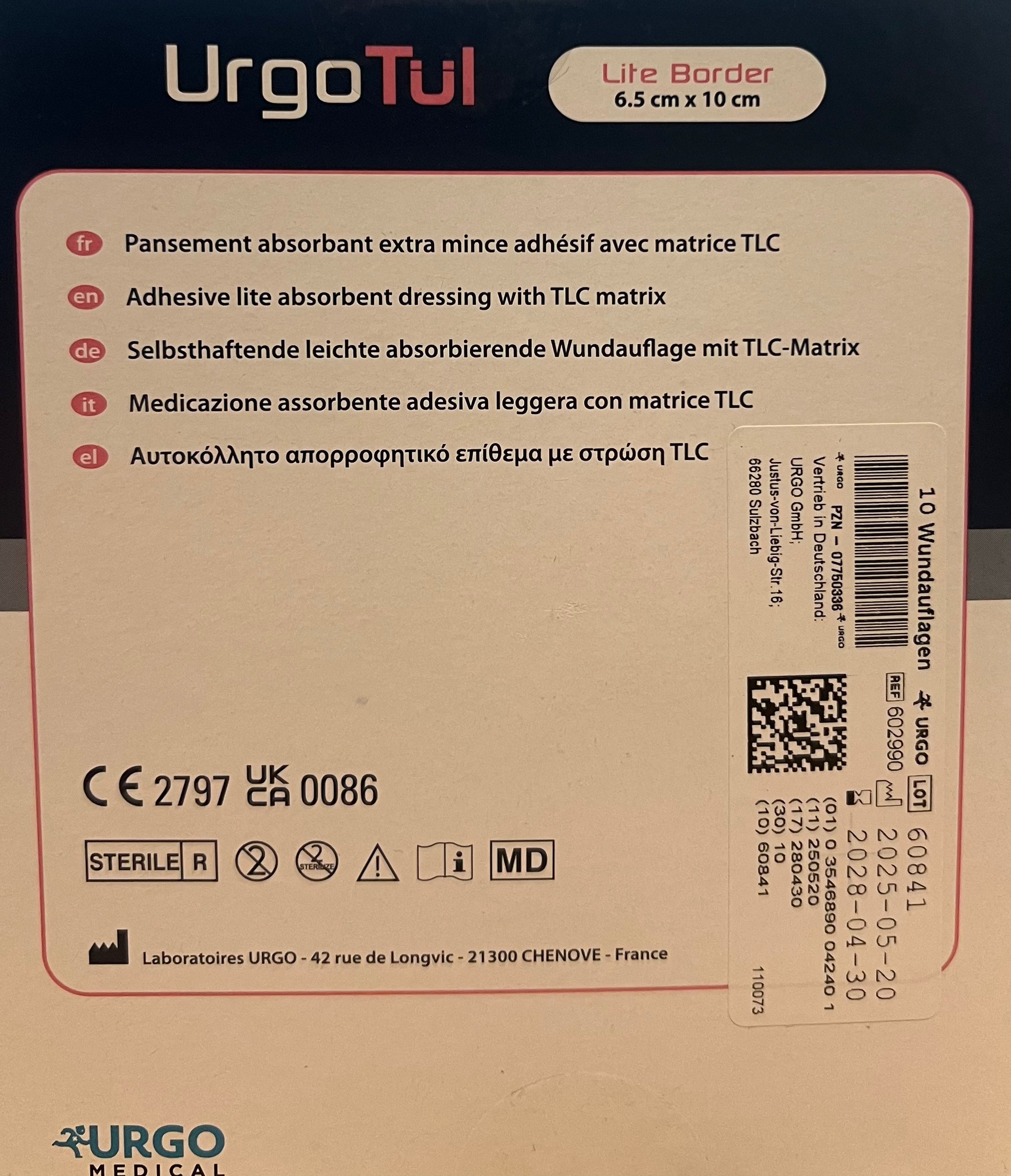 UrgoMedical - UrgoTul- Lite Border - 602990