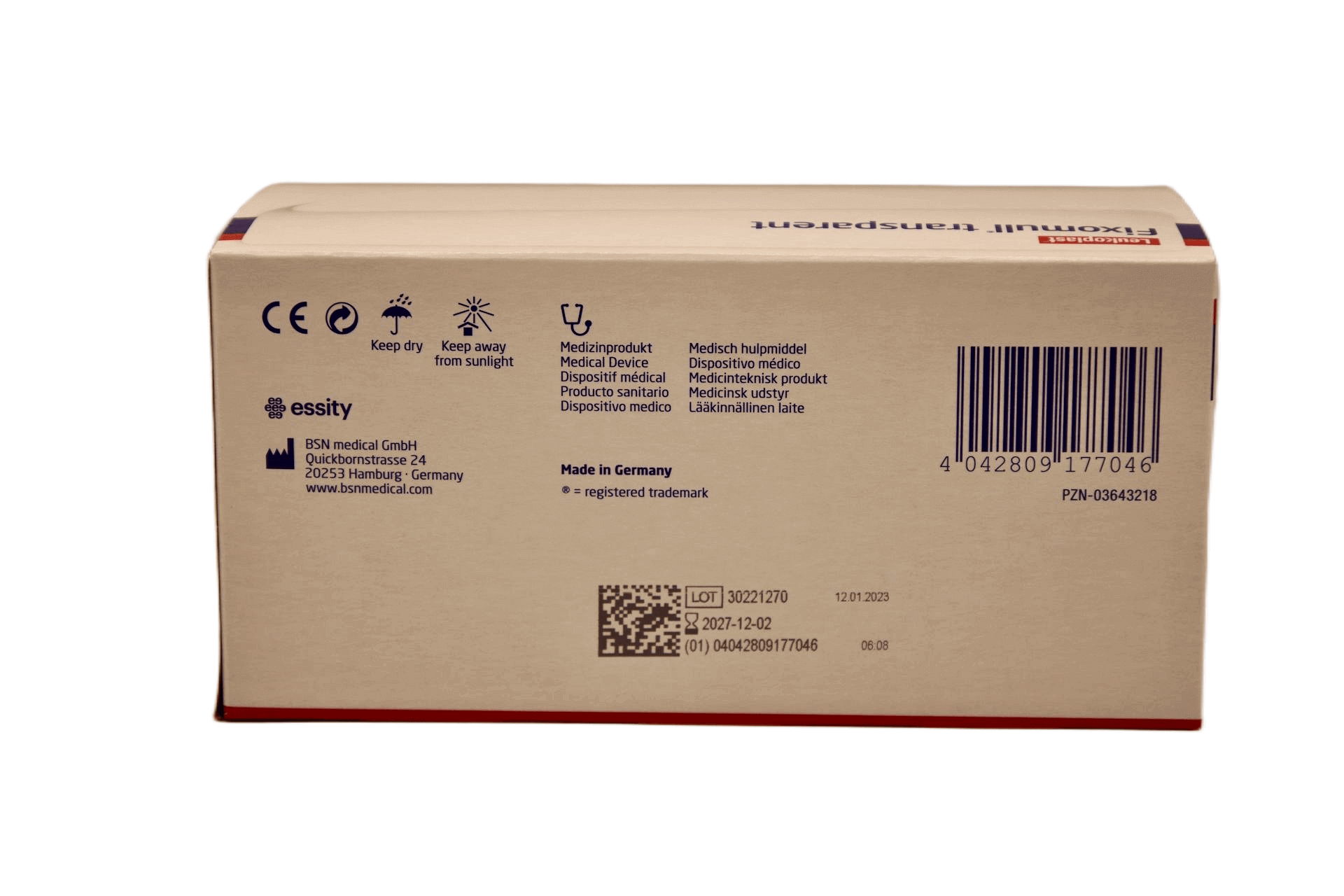 BSN Essity - Fixomull transparent - 15 cm x 10 m - 1 stuk per doos