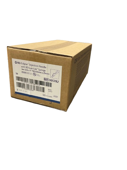 BD - Eclipse veiligheid Injectienaald 3ml 23G x 1"  TW - (0.6mm x 25mm) - 305782
