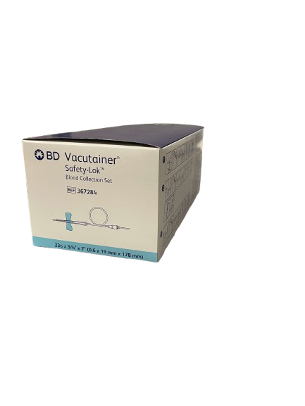 BD Vacutainer Safety-Lok Bloedafnameset 23G 0,6 x 19 mm – 178 mm Slang – 50 Stuks