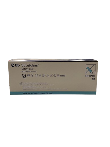 BD Vacutainer Safety-Lok Bloedafnameset 23G 0,6 x 19 mm – 178 mm Slang – 50 Stuks
