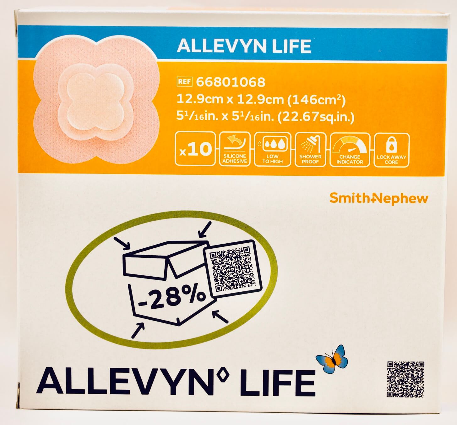 Smith &amp; Nephew - Allevyn life - 12.9 x 12.9 cm - 66801068