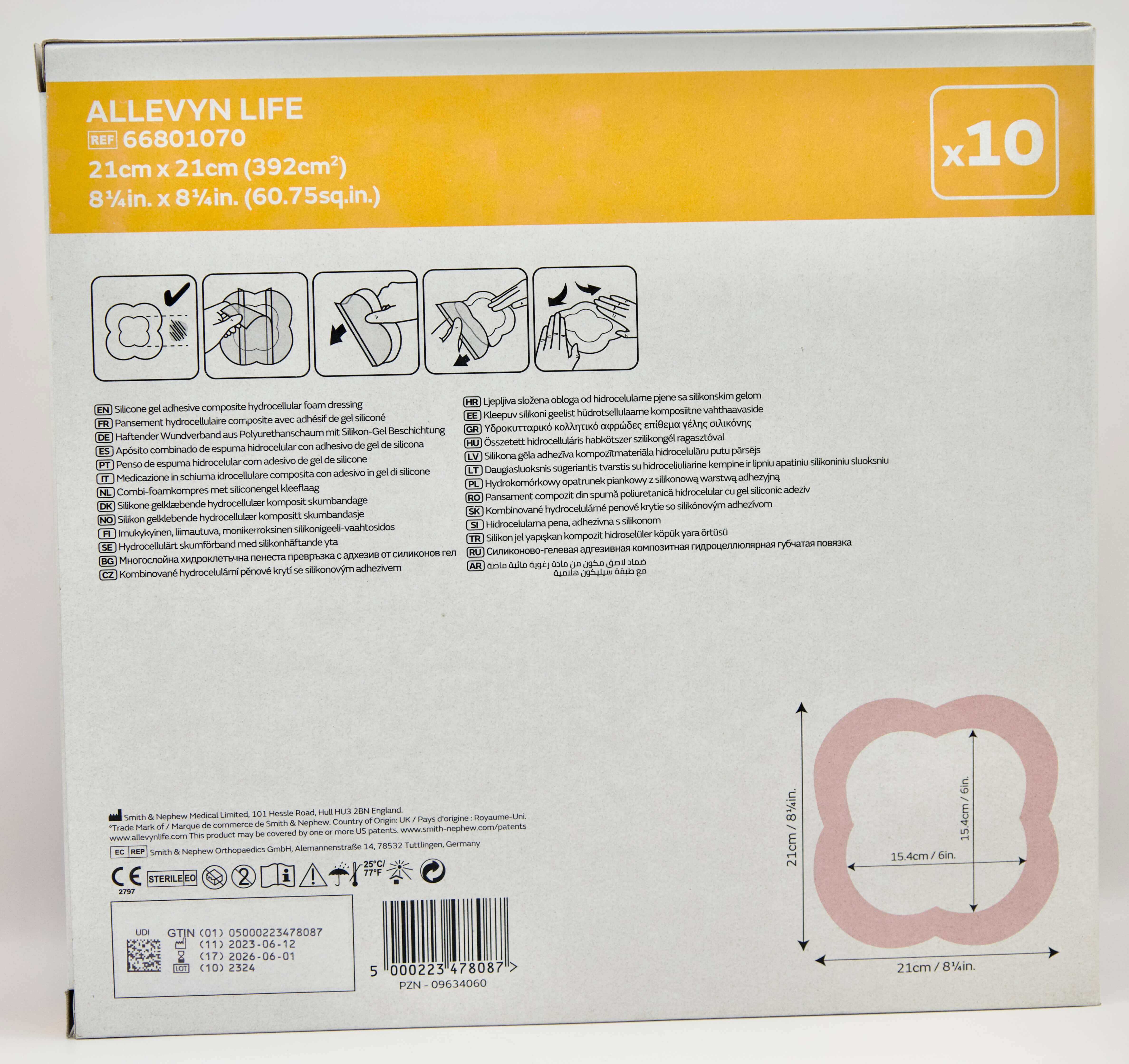 Smith &amp; Nephew - Allevyn Life 21 cm x 21 cm - 66801070