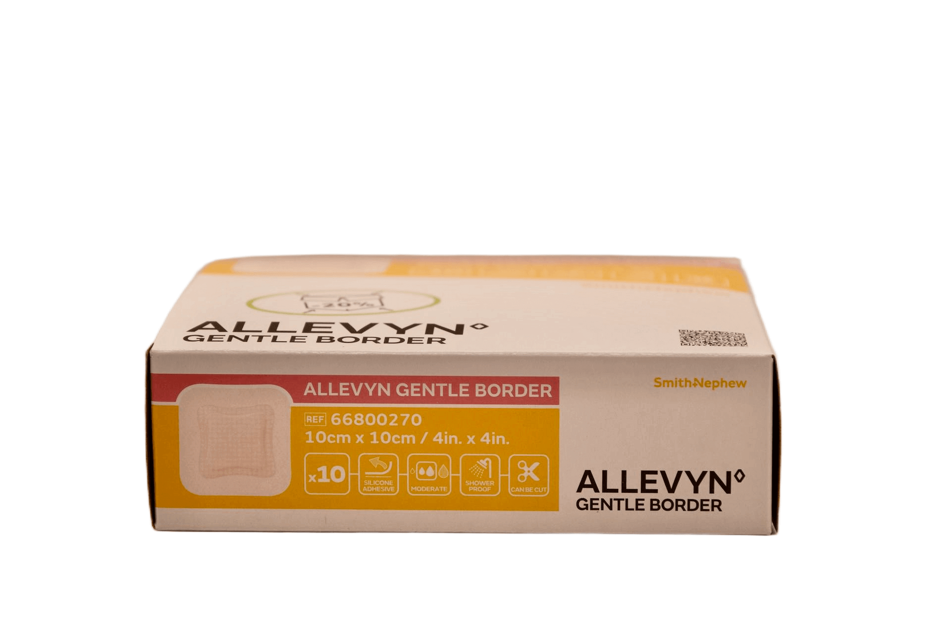 Smith &amp; Nephew - Allevyn Gentle Border - 10 x 10 cm - 10 pcs per box - 66800270