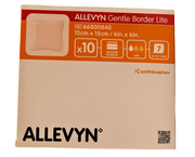 Smith &amp; Nephew - Allevyn Gentle Border Lite - 15 cm x 15 cm - 10 Stück pro Karton - 66800840
