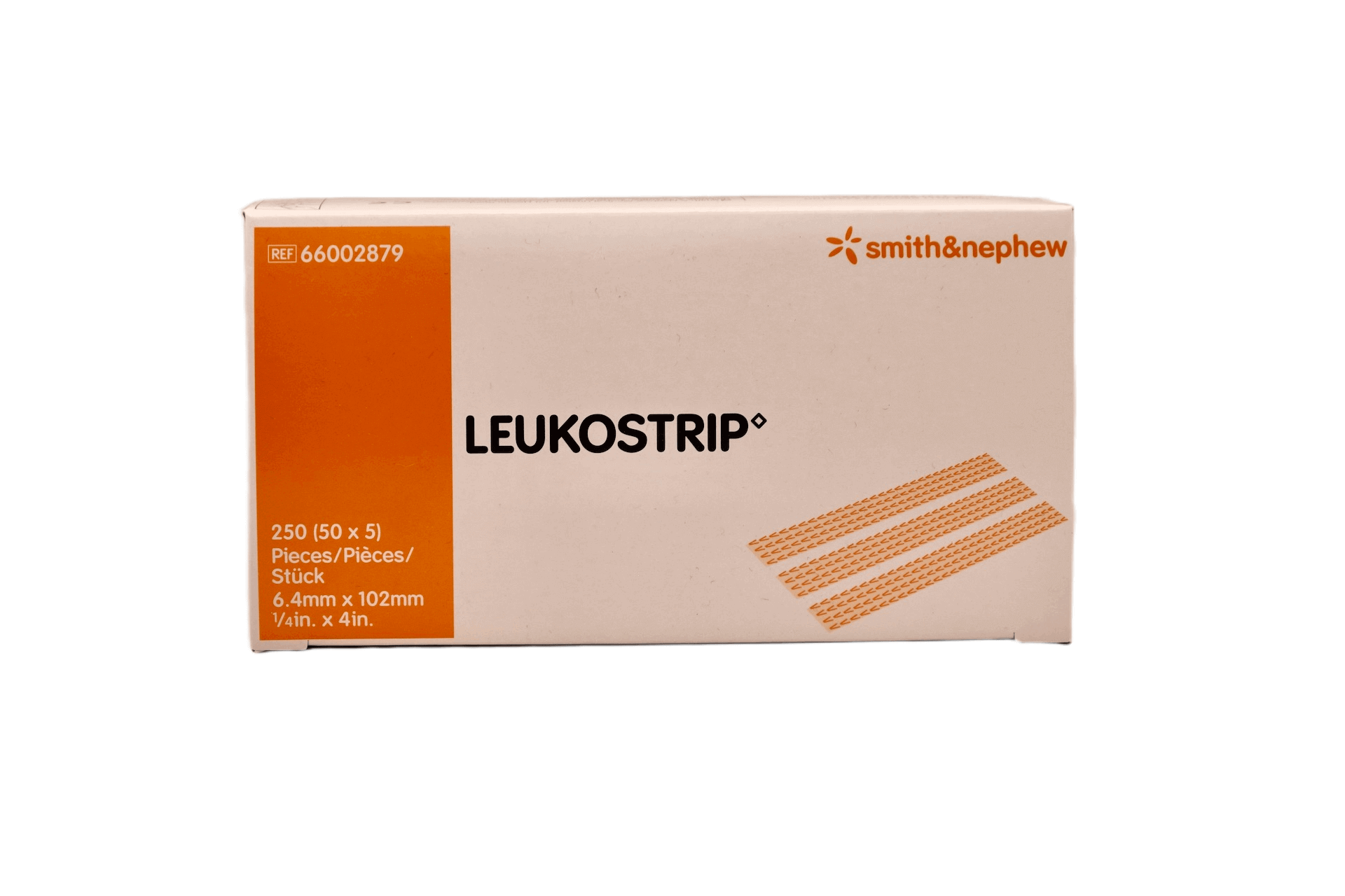 Smith &amp; Nephew - Leukostrip - 6.4 mm x 102 mm - 250 pcs per box - 66002879
